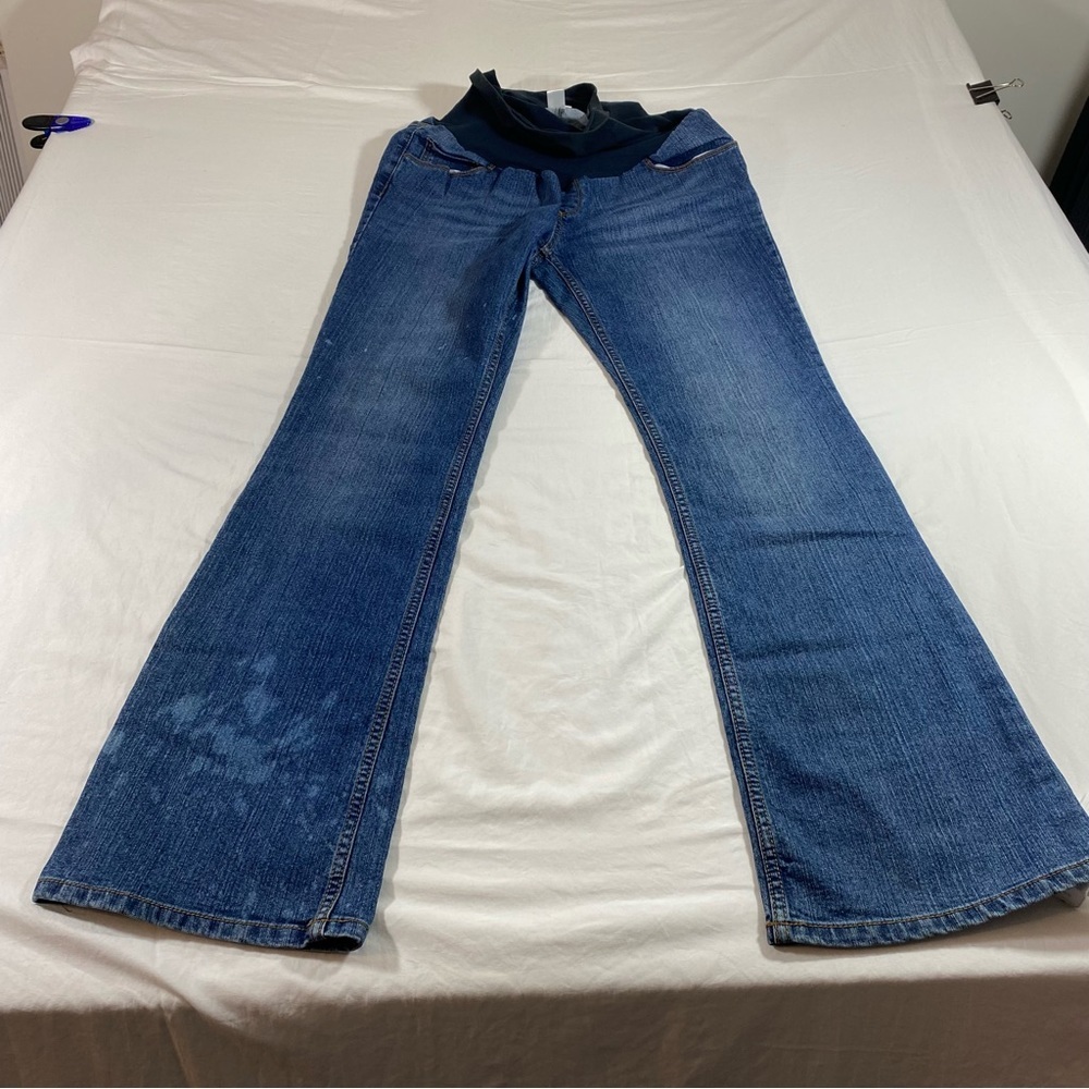 Motherhood Maternity Flare Jeans Medium size Distressed jeans